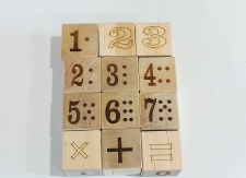 Кубики не окрашенные МАТЕМАТИКА 12 штук К-003